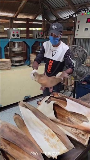 Palm leaves transformed into plates in minutes #ecofriendly #shorts