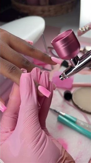 How to use airbrush gel to create beautiful nails💗#saviland #airbrushgel #nailart #nailtutorial