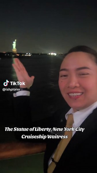 Exploring the Statue of Liberty from a Cruise Ship
