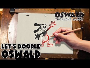 LET'S DOODLE - OSWALD (DRAW LIKE A DISNEY ANIMATOR, EASY!) #Oswald #Disney #Draw #Rabbit