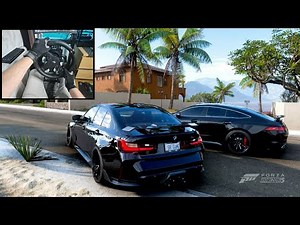 BMW M3 Competition vs Mercedes-AMG GT 4-Door | Forza Horizon 5 Fanatec Gameplay 🔥