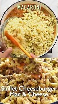 Skillet Cheeseburger Mac & Cheese #recipe