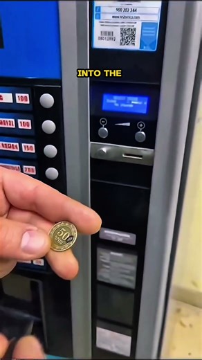 Man Outsmarts Vending Machine with a Fake Coin Trick😯