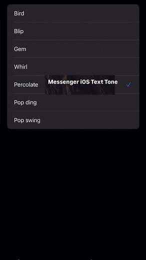 Messenger iOS notification Percolate text tone