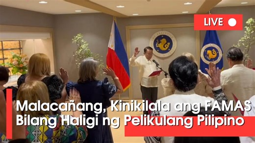 Malacañang, Kinikilala ang FAMAS Bilang Haligi ng Pelikulang Pilipino Pormal at maayos na isinagawa ngayong Nobyembre 11 ang panunumpa ng mga opisyal ng Filipino Academy of Movie Arts and Sciences (FAMAS) sa Malacañang Palace. Pinangunahan ni Chief Executive Secretary Lucas Bersamin ang seremonya ng panunumpa, kung saan opisyal na nanumpa ang mga bagong kinatawan at opisyal ng FAMAS. Naging matiwasay at makabuluhan ang naturang pagtitipon na kumikilala sa kontribusyon ng samahan sa industriya ng