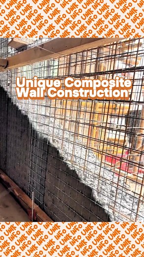 815K views · 9K reactions | This construction method uses modular panels reinforced with wiremesh and steel bars, allowing concrete to flow directly into the wall without traditional wooden formwork. It speeds up building, reduces material waste, and produces precise, durable walls. | INFO UNIK | Facebook