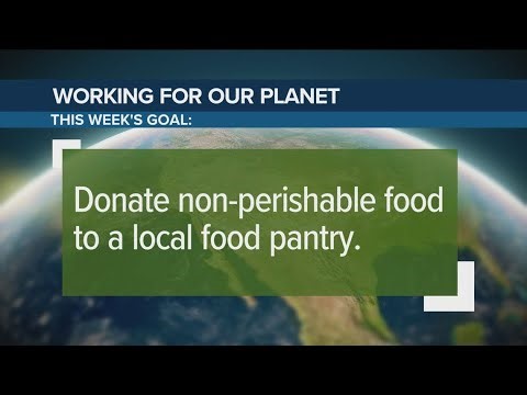 Donate non-perishable food to a local pantry | Working for Our Planet