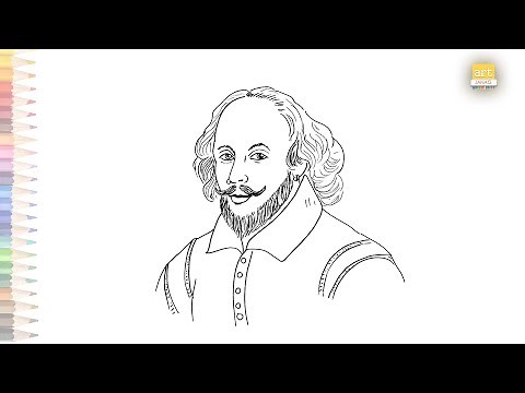 William Shakespeare drawing video | How to draw Shakespeare step by step