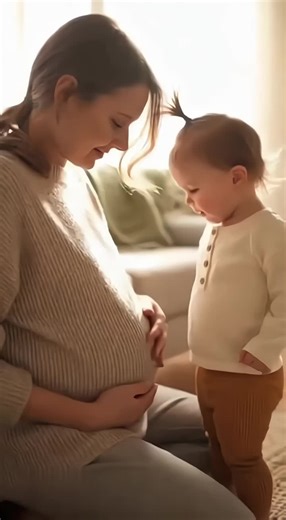 BABY SCREAMS, THINKING MOMMY SWALLOWED A WHOLE HUMAN. 😂 The moment Mommy said the baby is in her stomach, this child’s entire world collapsed. 😭😂 He screamed like, “MOMMY, YOU ATE A BABY?!” The innocence is undefeated #fyp #cutebaby #ai