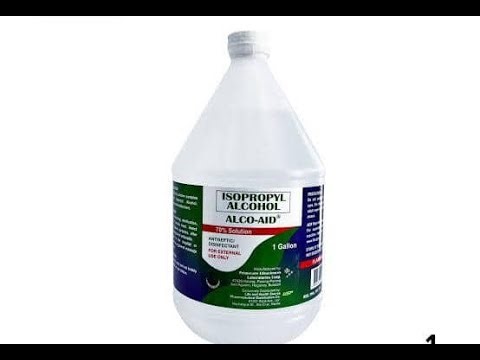 Alcohols As a disinfectant; ethanol (ethyl alcohol) and isopropanol (isopropyl alcohol)