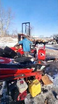 cold morning start #timberwolfprocessor #outdoorwork #firewoodseason