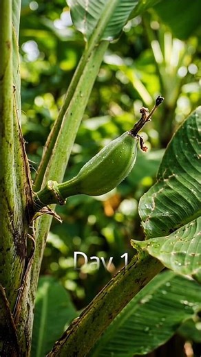 Banana Growth in 14 Seconds 🍌 Hyper Realistic Time-Lapse From Flower to Ripe Fruit #shorts