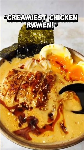 30-Minute Creamy Chicken Ramen – Ultra Rich & Comforting! #shortviral #asmr #ramen
