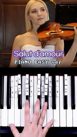 Salut d'Amour 💖 Easy to Play with 11 Piano Keys 🎹
