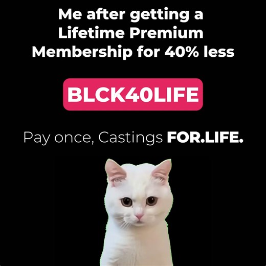 Black Friday Deal: 🔥 Lifetime Premium for Models Only 500 memberships available We’ve already slashed prices by 50% 💥 Now get 40% OFF the remaining price with code: BLCK40LIFE ✅ Apply to unlimited castings ✅ Be seen by top brands worldwide ✅ Get featured — forever ⚠️ Just 500 lifetime memberships. One-time payment. No renewal. | ModelManagement.com