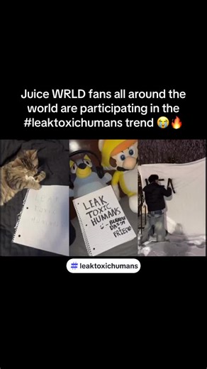 Juice WRLD fans all around the world are participating in the #leaktoxichumans trend 😭🔥(I did not put this video together and all credits go to @UnveiledCapture on instagram for this video) #juicewrld #lljw #music #999 @juicewrld