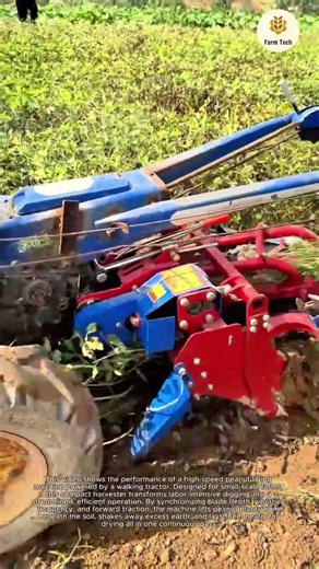 Powerful Small-Scale Farming High-Speed Peanut Lifting Machine: Walking Tractor Peanut Harvester