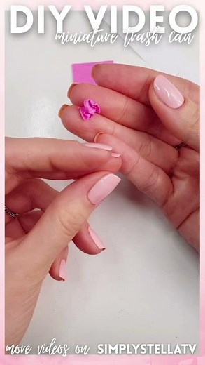 EASY DIY MINIATURE TRASH CAN | How to make a MINIATURE TRASH CAN with household items for Dollhouse