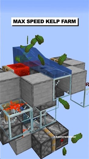 Smallest Max Speed Kelp Farm for Donut SMP! #shorts