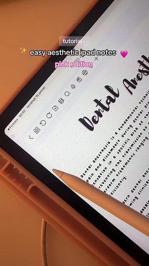 Easy Aesthetic Pink iPad Notes Tutorial
