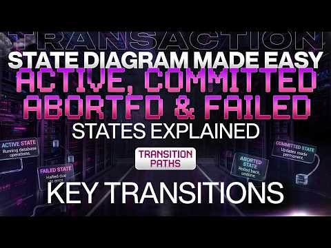 DBMS Lecture 21: Transaction State Diagram (Active, Committed, Aborted & Failed States Explained)