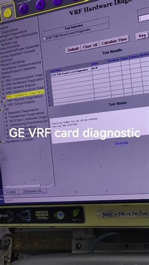 GE mri VRF card diagnostic