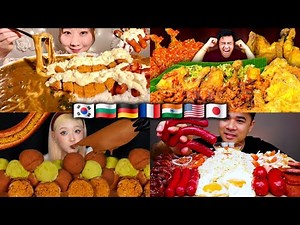 How Mukbangers Eat in Different Countries 😱 | Global Mukbang Compilation 🔥