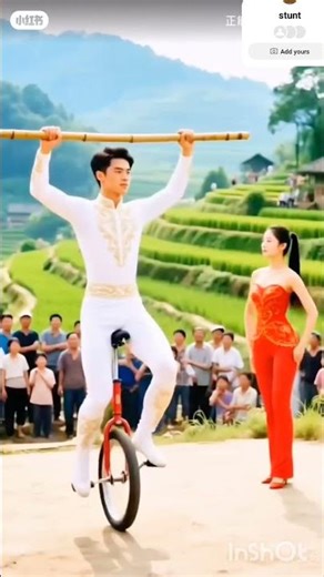🔥 Ultimate Balance Stunt on Bicycle & Bamboo | Mind-Blowing Talent 😱