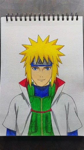 Minato Namikaze Drawing 😱🎨 | Wait For Final Result 🔥 #short #anime #drawing