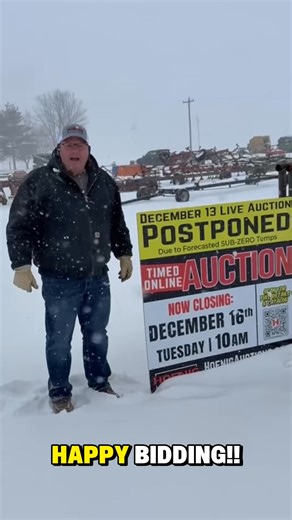 Bid from the comfort of your warm and toasty recliner! We’ve postponed the live sale to online only closing Tuesday, Dec 16. All equipment is out to view at 3258 Rock Springs Road, Burlington, IA (just North of Wever.) Visit www.HoenigAuctions.com for all the details. Happy Bidding! | Hoenig Auctions