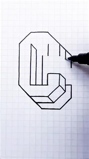 Letra «C» 3D Draw #shorts #short #calligraphy #letra #draw #3d #art #viral #youtubeshorts #fypシ