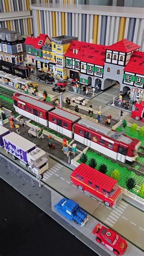 Straßenzeile mit Tram