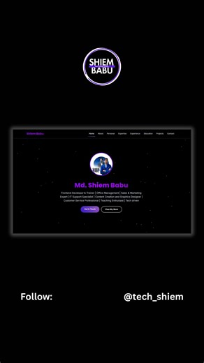 7 comments | Portfolio CV for Job and marketplace #WebDesign #webdevelopment #frontend | Shiem | Facebook