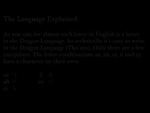 The Elder Scrolls V Skyrim - Dragon Language Tutorial - How to Write it