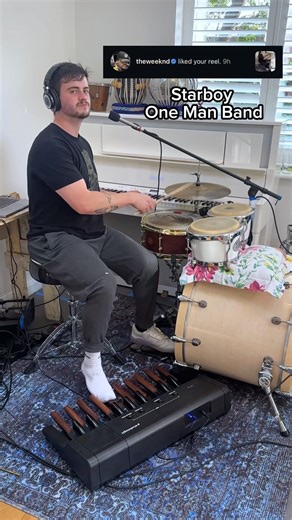‘We have The Weeknd at Home’ One Man Band - Starboy #shorts #theweeknd #starboy #music #onemanband