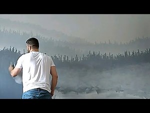 How to Paint an Ombré Wall Mountain Mural