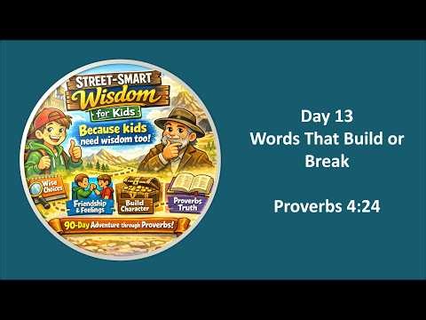 Day 13 — Words That Build or Break | Proverbs 4:24