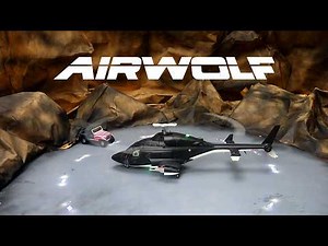 Airwolf Take Off from Inside a Mountain : RC Helicopter