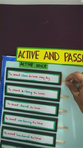 English Grammar Working Model: Active vs Passive Voice DIY | Best Project for Next School Exhibition