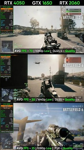 RTX 4050 vs RTX 2060 Super vs GTX 1650 – Battlefield 6 Redsec FPS Battle! 🔥