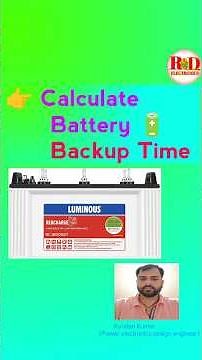 Calculate Battery 🔋 Backup Time #Inverter #Battery #Power #UPS #Technology #BackupPower