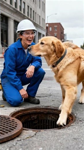Golden Retriever Escapes Python by Diving into Sewer! 🐶🚨