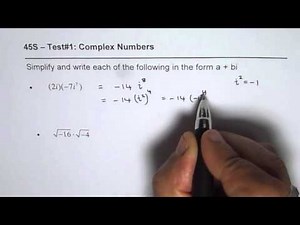 Understand How to Simplify Complex Numbers