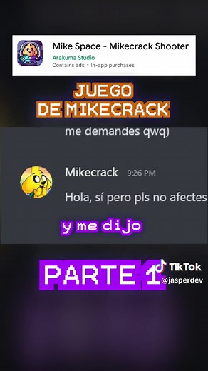 Hice un JUEGO de MIKECRACK (PT 1) #desarrollodevideojuegos #gamedev #jasperdev #mikecrack