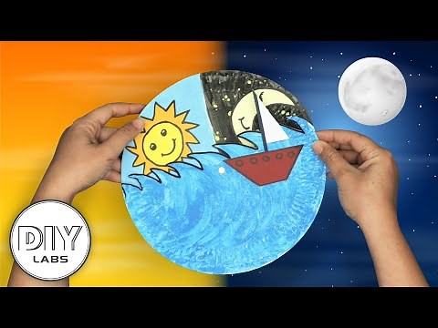DAY AND NIGHT PAPER PLATE | Paper Plate Craft | Fast-n-Easy | DIY Labs
