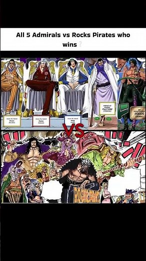 All 5 Admirals vs Rocks Pirates 💀 Who Wins This Battle?! 🔥 #onepiece