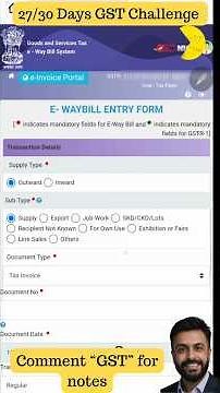 📢GST Challenge📌E-Way Bill generation from the GST portal| Day 27 of 30 Days GST Challenge 🚀#shorts