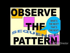SEQUENCE Activity :Find the pattern and next term of the sequence