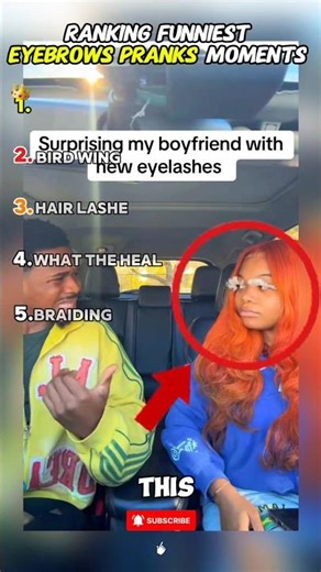 Ranking Funniest eyebrows pranks Moment #shorts