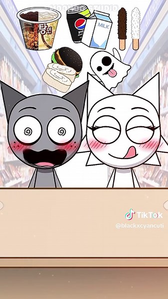 Wenda x Grey Kiss Mukbang with Sprunki R64 Milk